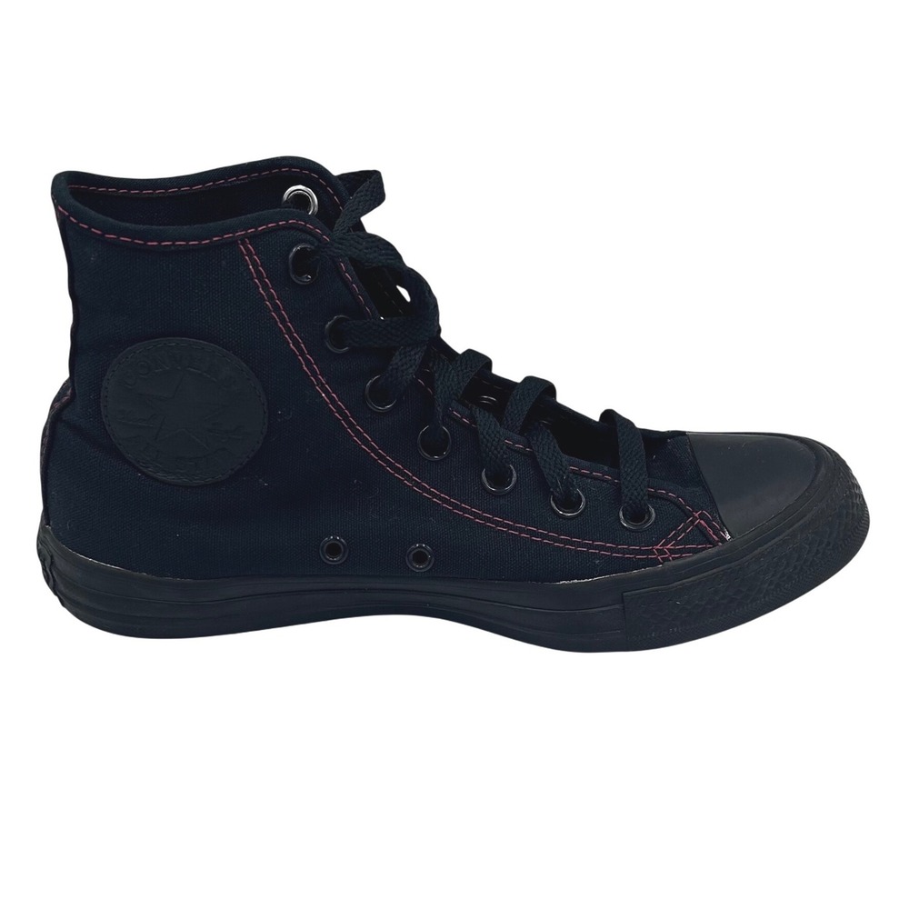 Converse Chuck Taylor All Star High Top Black Red Stitch Women's 7.5 Men's 5.5